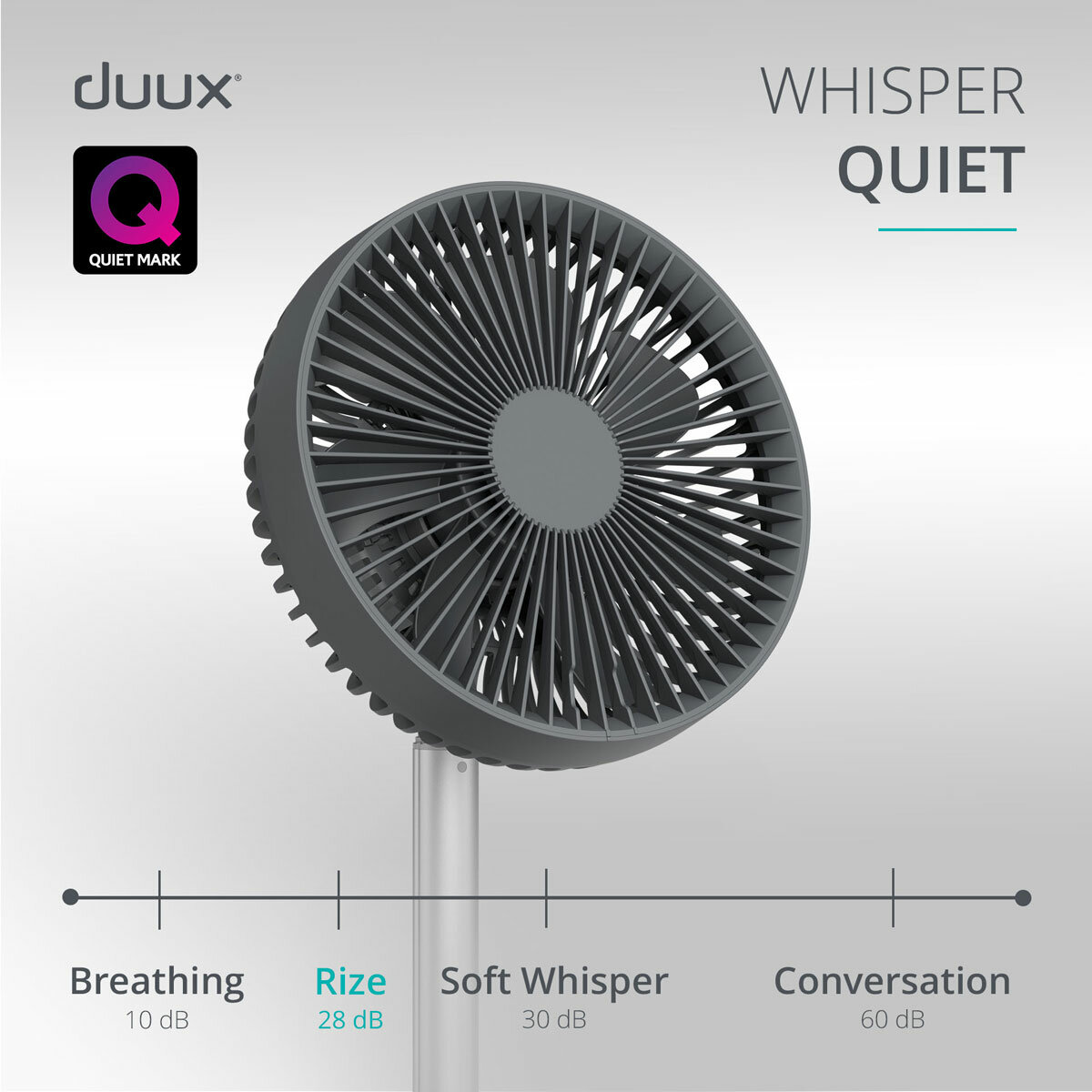 Lifestyle image of Duux Rize Fan whisper quiet