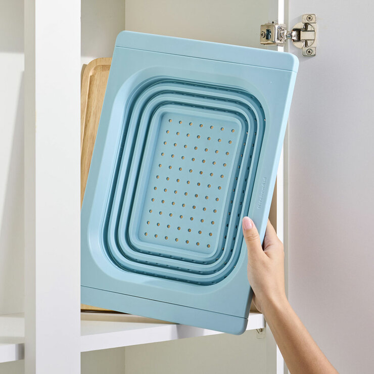 KitchenAid Collapsible Colander in Light Blue