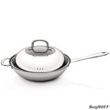 BergHOFF Moon Stainless Steel Wok with Lid, 28cm