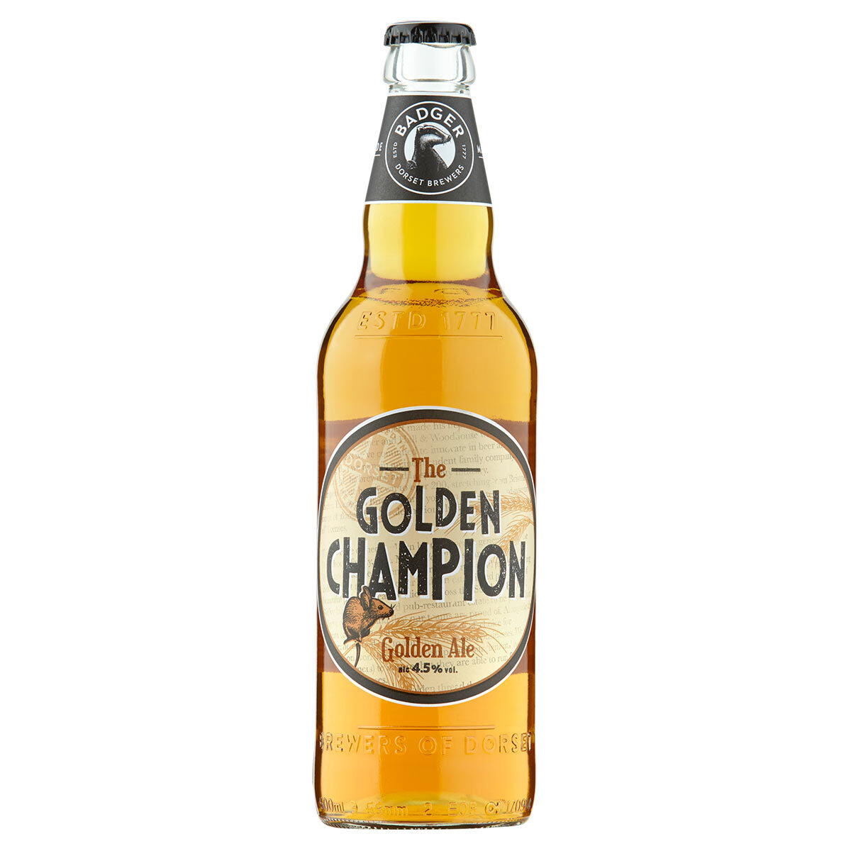 Cut out image of Golden Champion Bottle on white background