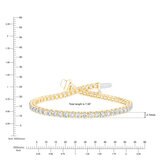 3.00ctw Round Brilliant Cut Tennis Bracelet, 18ct Yellow Gold