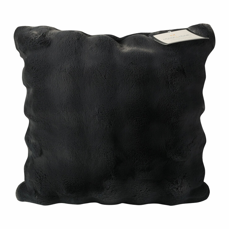 House & Home Faux Fur Bubble Cushion in Grey, 50 x 50 cm House & Home Faux Fur Bubble Cushion in Grey, 50 x 50 cm