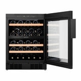 Hisense RW3N122GSLF, 46 Bottle Freestanding, Dual Zone Wine Cooler in Black