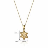 14ct Yellow Gold Textured Star of David 14ct Yellow Gold Textured Star of David