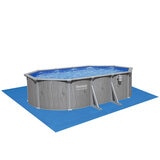 Bestway 18ft x 12ft Steel Wall Oval Frame Pool with Sand Filter Pump, Ladder and Cover