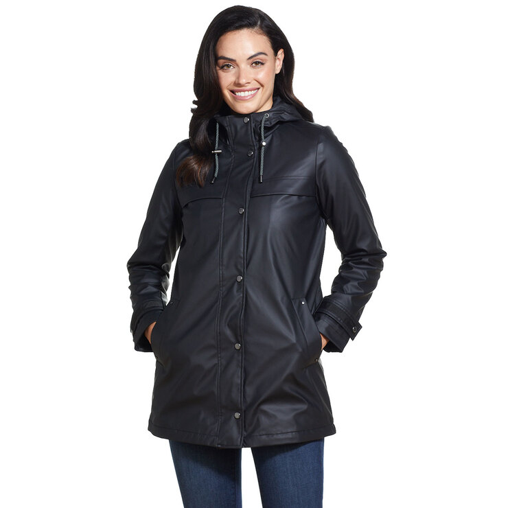 Weatherproof Women's Slicker Jacket in Black, Extra Large | Costco UK