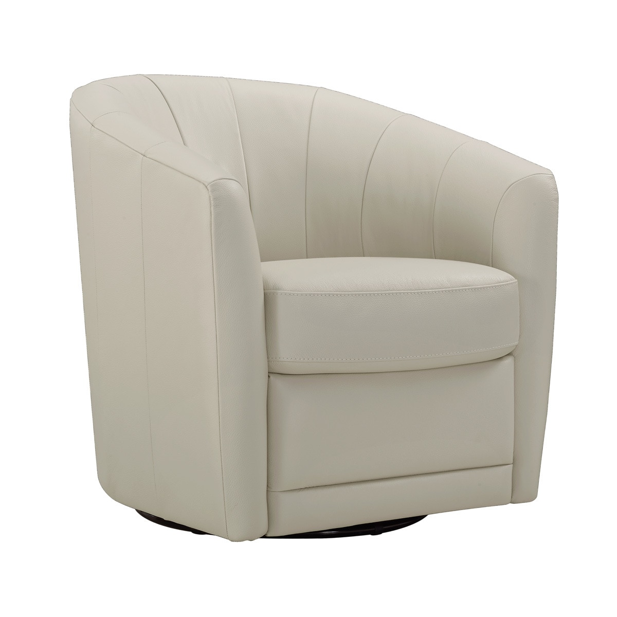 Natuzzi Cream Leather Swivel Accent Chair Costco UK