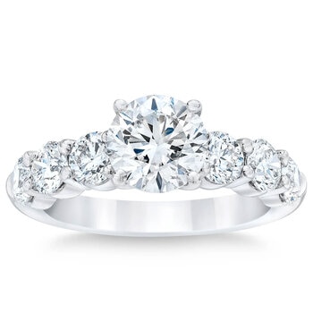 3.69ctw Round Brilliant Cut Diamond Ring, Platinum