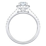 1.00ctw Round Brilliant Cut Diamond Halo Ring,14ct White Gold