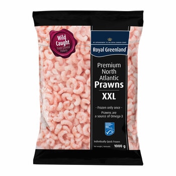 Royal Greenland Coldwater Prawns U150, 1kg