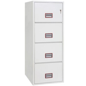 Phoenix World Class Vertical Fire File FS2274K 4 Drawer Filing Cabinet with Key Lock