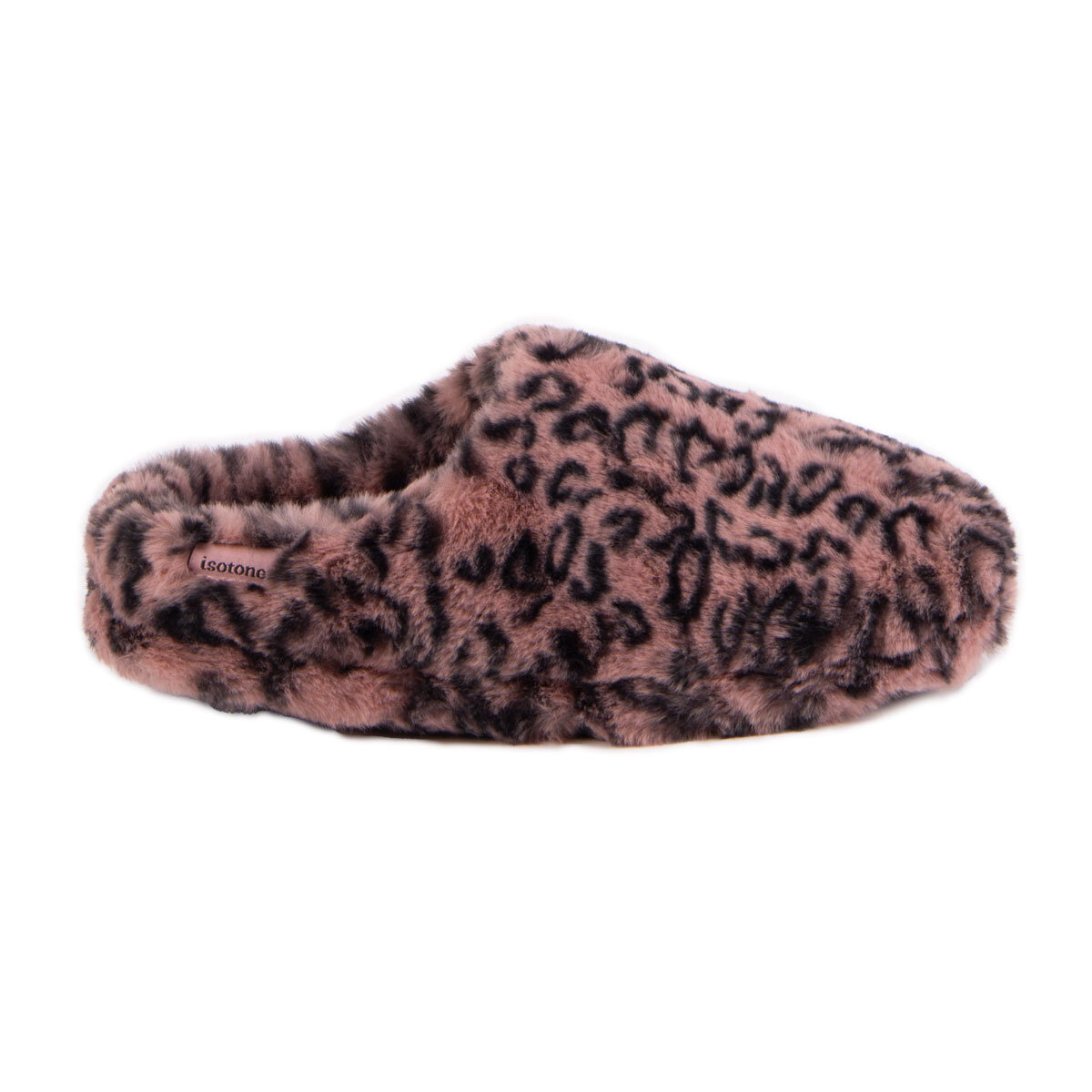 Totes Isotoner Pillowstep Women's Mule Slippers in Pink Animal Print