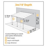 Palram Feria 3 Veranda Patio Cover 3D drawing