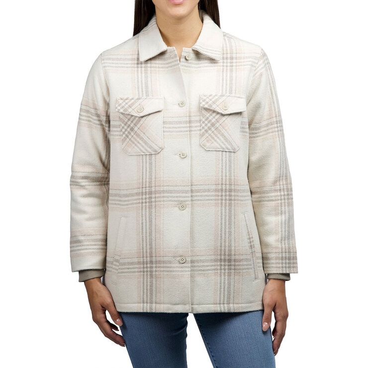 Jachs Women's Wool Blend Shacket in Cream Jachs Women's Wool Blend Shacket in Cream