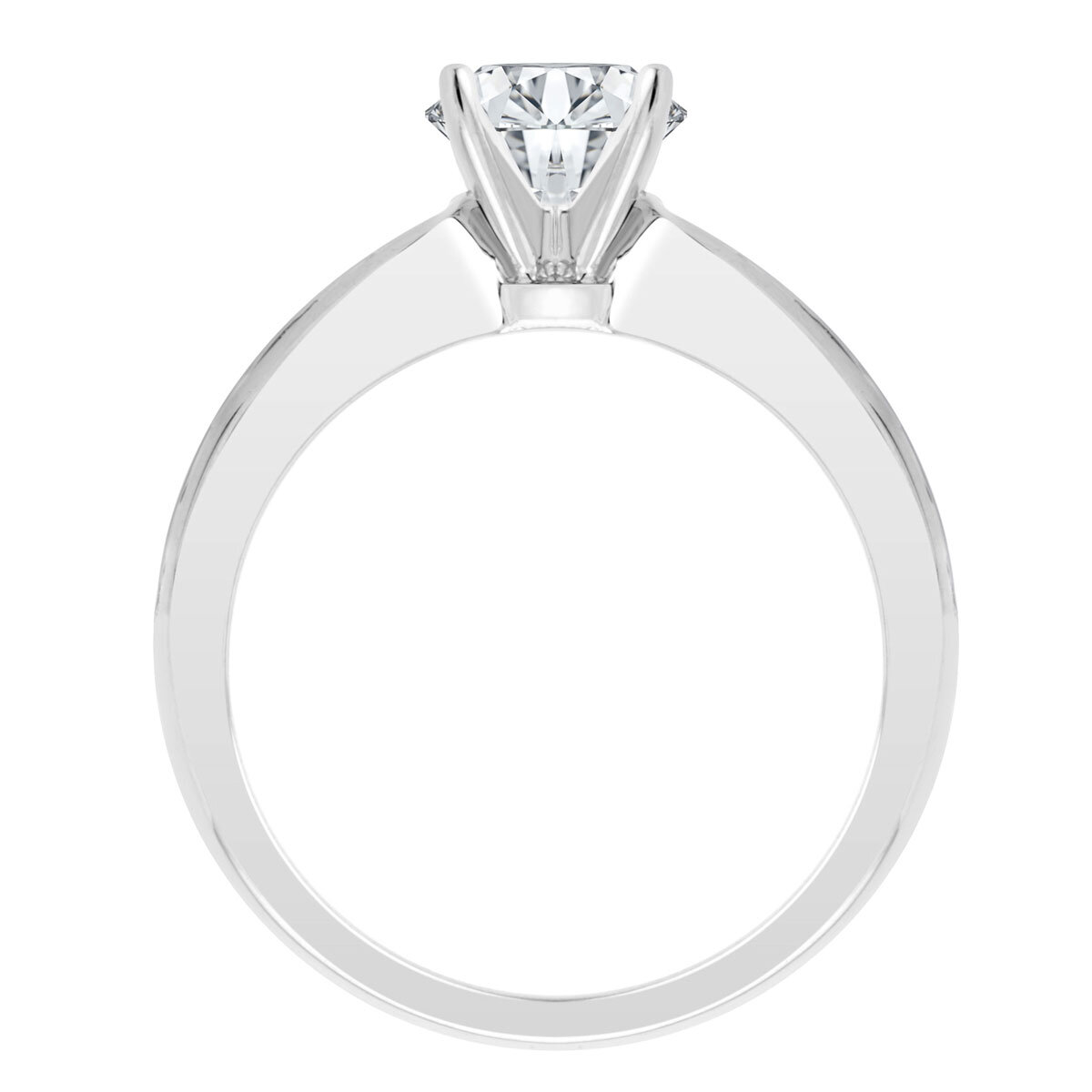 1.28ctw Round Brilliant Cut Diamond Wedding Ring, Platinum