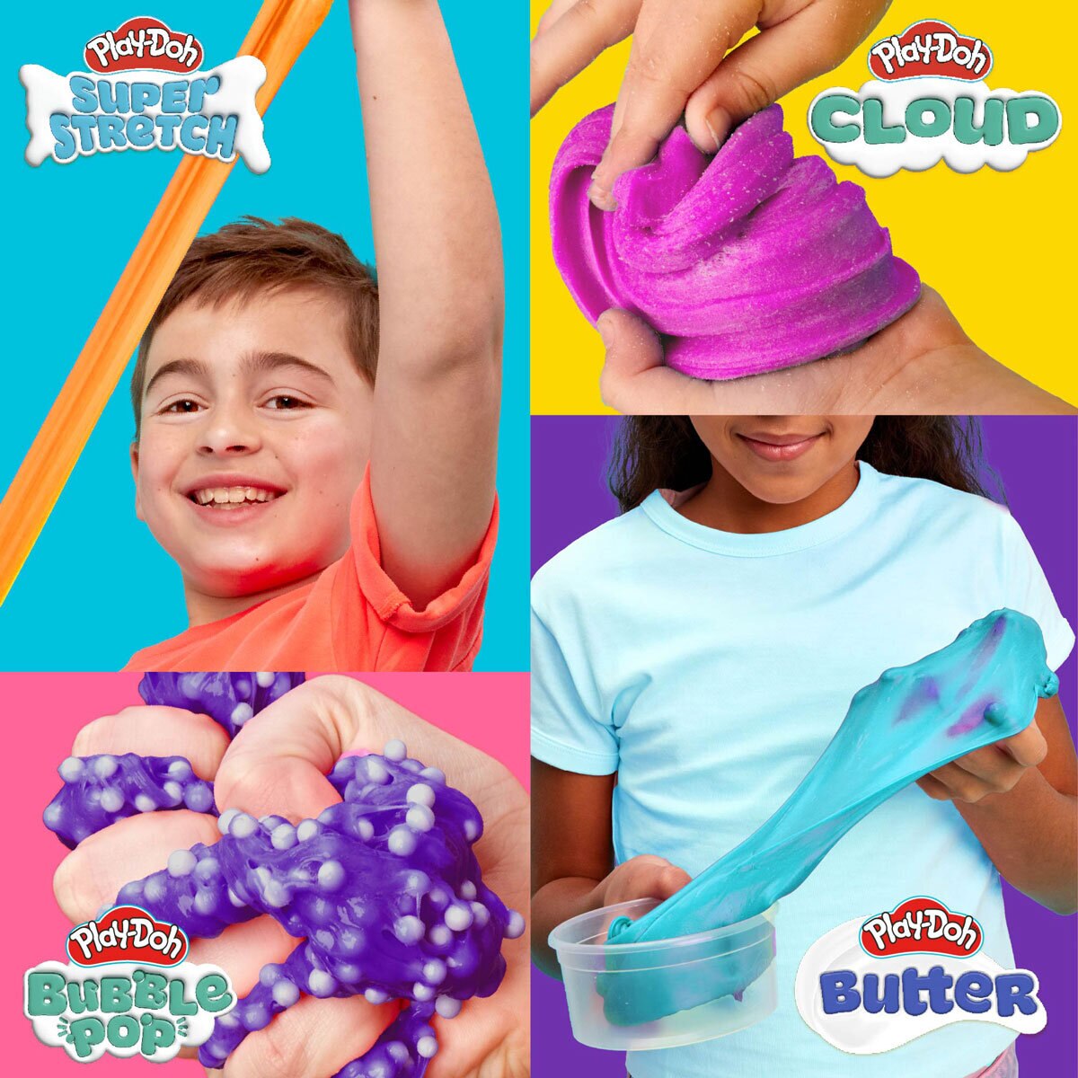 Play-Doh 12 Variety Compounds, Cloud, Butter, Bubble Pop, Super Stretch (4+ Years)