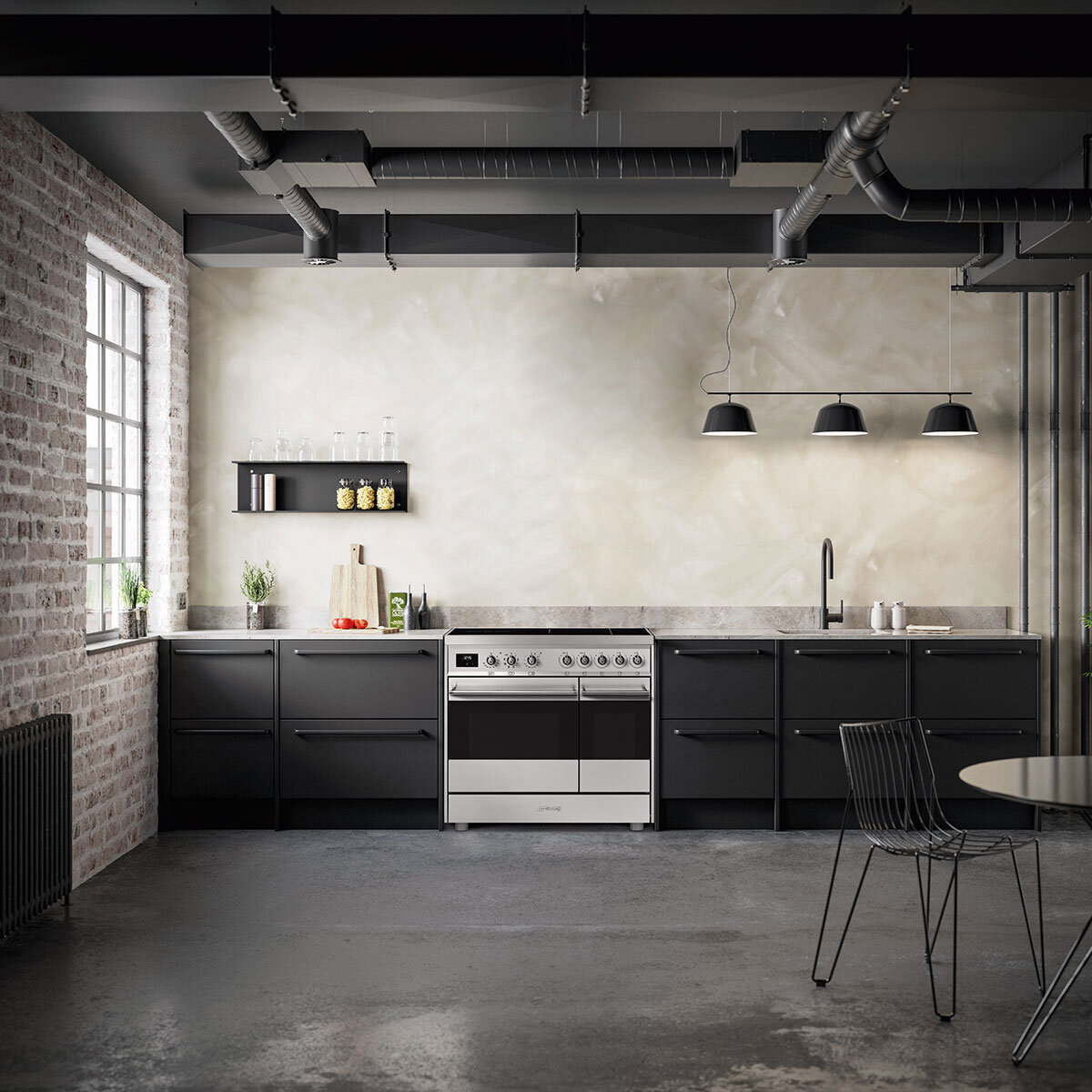 Smeg C92IMX9 90cm Concert Electric Induction Range Cooker, A Rated in Stainless Steel