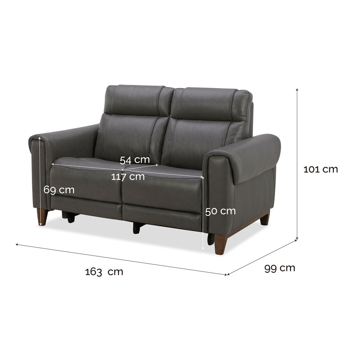 Aiden & Ivy Spencer 2 Seater Leather Sofa