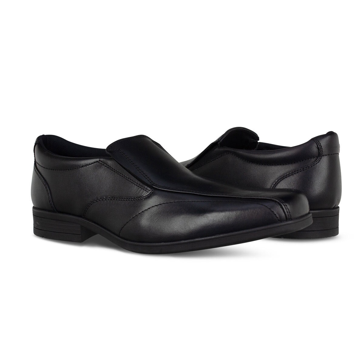 Terms Harvey Boys Black Leather Sleek Slip on Shoe