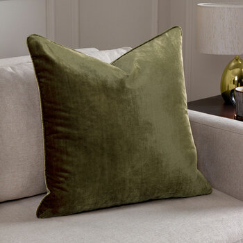 Paoletti Luxe Velvet Feather Fill Cushion 2 Pack in 5 Colours, 55 x 55 cm