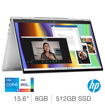 HP Envy x360, Intel Core i5, 8GB RAM, 512GB SSD, 15.6 Inch Convertible 2 in 1 Laptop, 15-fe0012na