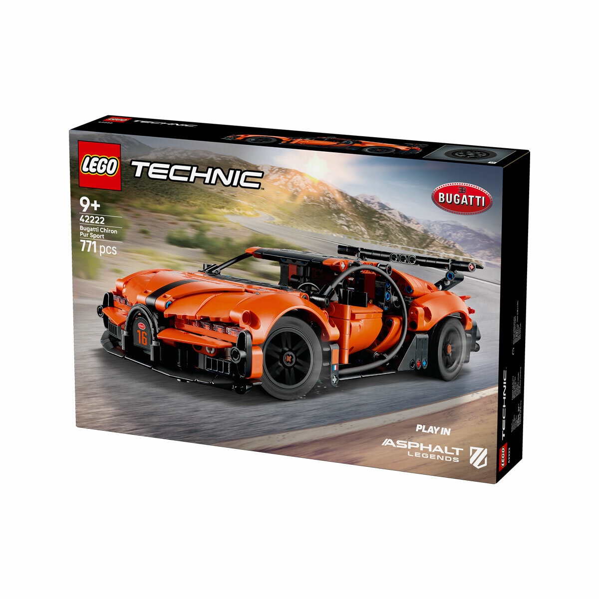 LEGO Technic Bugatti Chiron Pur Sport Hypercar - Model 42222 (9+ Years)