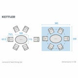 Kettler Lomond 6 Piece Wicker Dining Set Kettler Lomond 6 Piece Wicker Dining Set