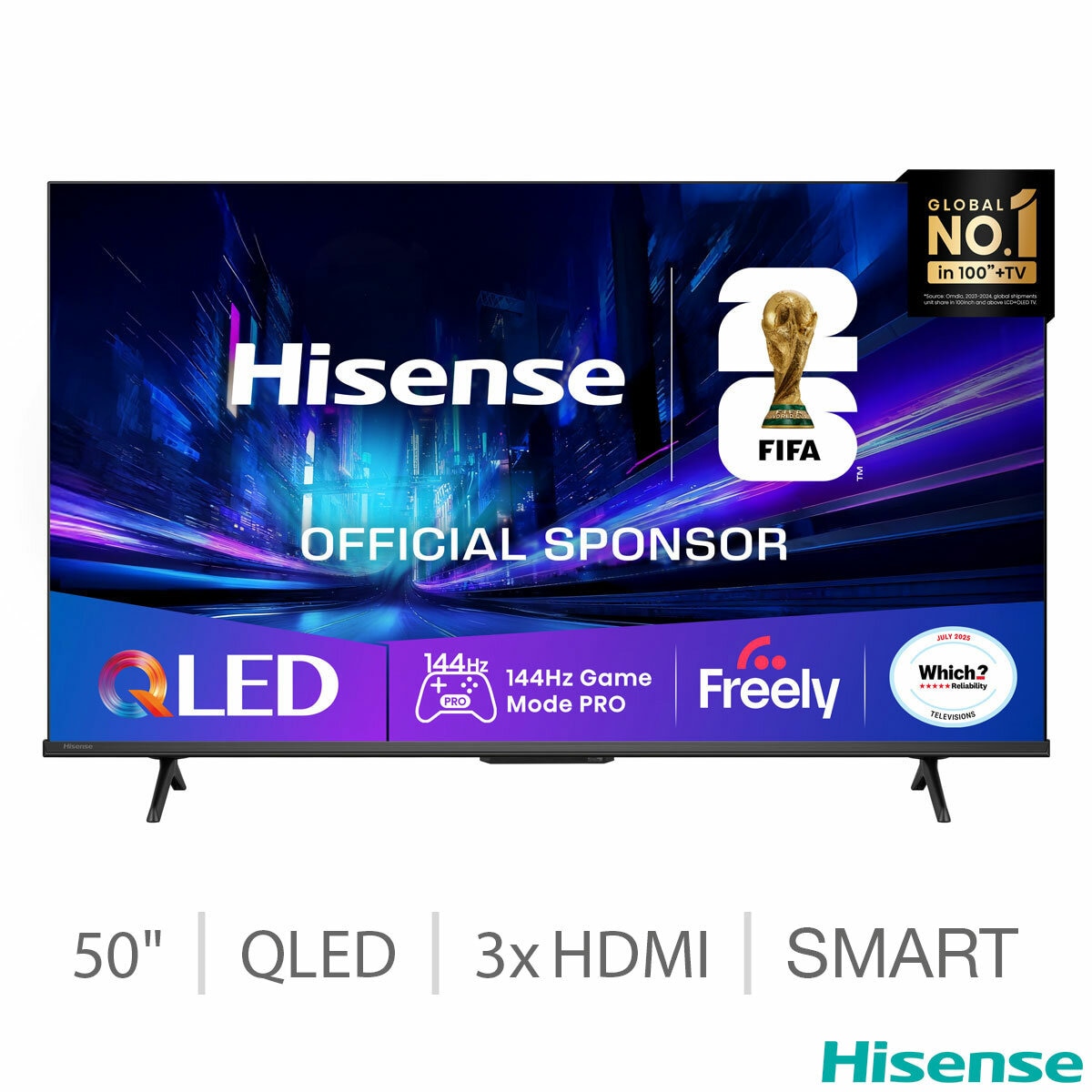 Hisense 50E78QTUK PRO 50 Inch QLED HD Smart TV