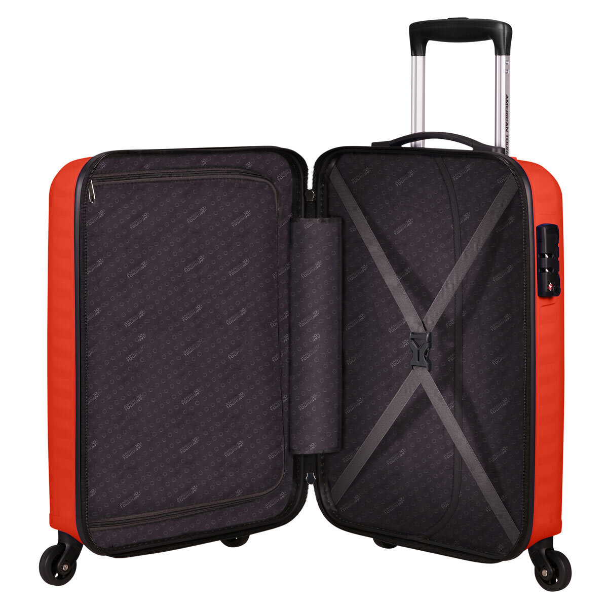 American Tourister Jet Driver 55cm Carry On Hardside Spinner Case in Orange