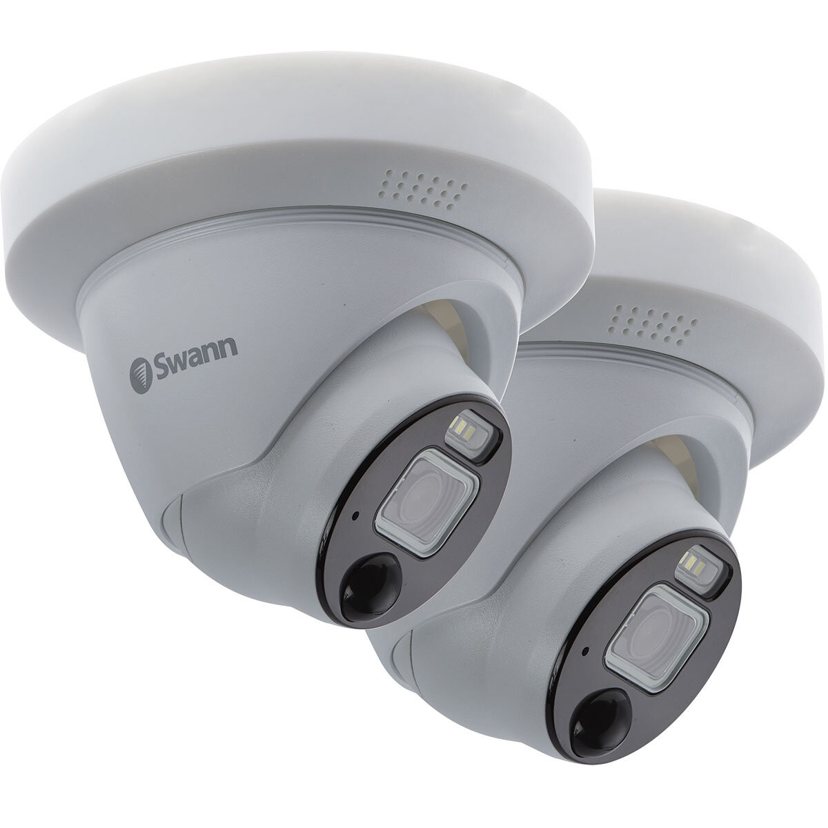 Swann 4K Dome Cameras PRO-4KDER with Controllable Red & Blue Flashing Lights, Spotlights & Sirens