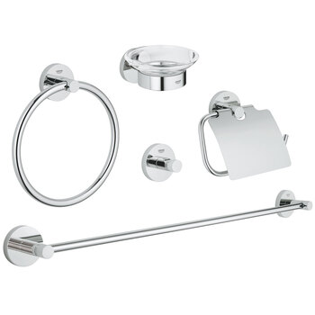 GROHE Essentials Bathroom Accessories Set 5-in-1 in Chrome