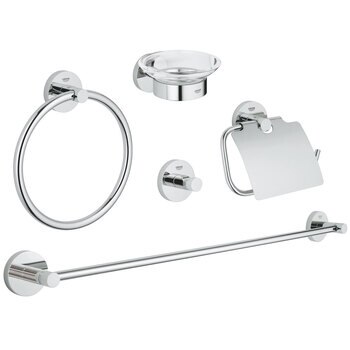 GROHE Essentials Bathroom Accessories Set 5-in-1 in Chrome