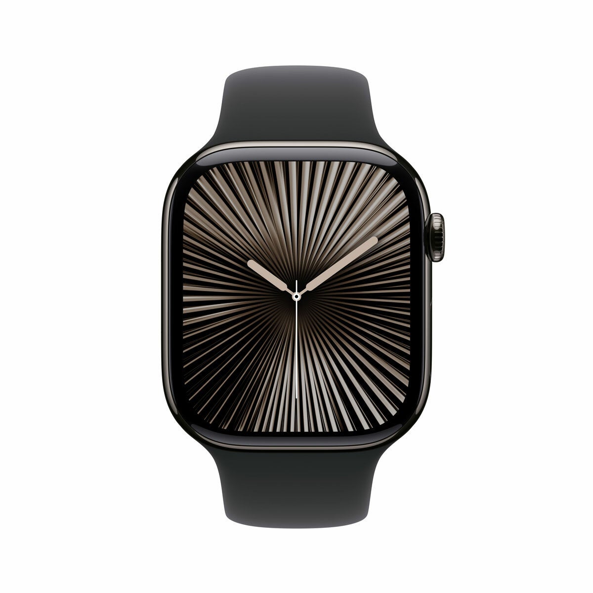 Apple Watch Series 10 GPS + Cellular, 46mm Slate Titanium Case with Black Sport Band S/M, MWYD3QA/A