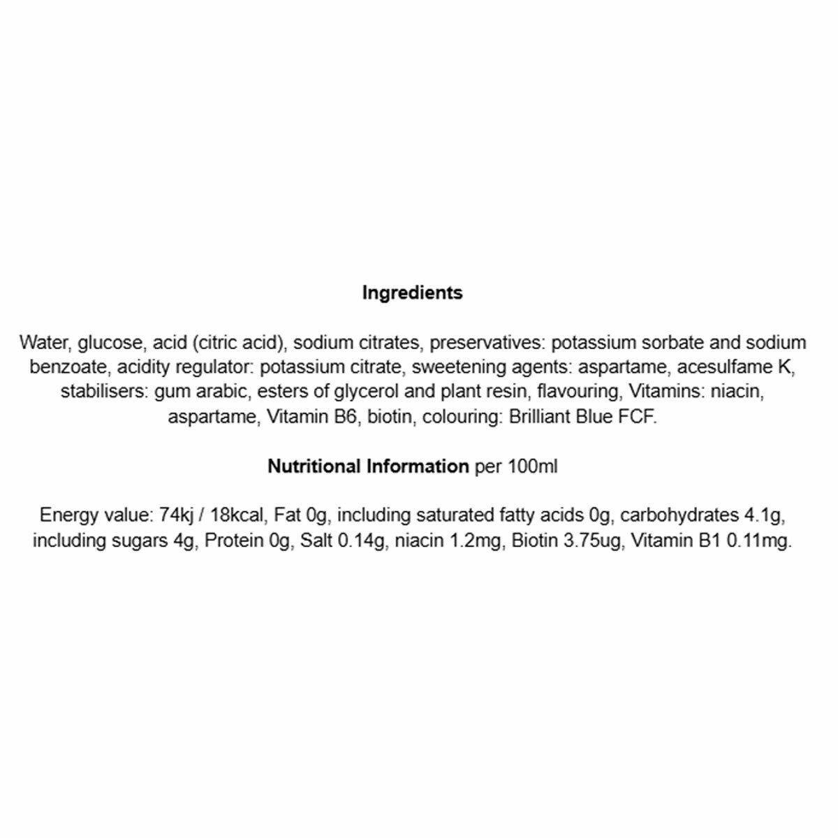 Nutritional Information