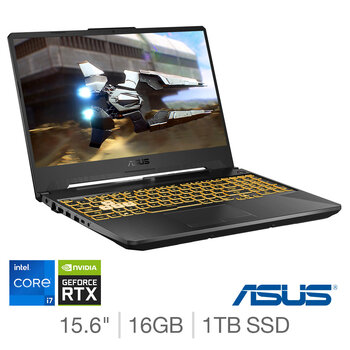 ASUS TUF, Intel Core i7, 16GB RAM, 1TB SSD, NVIDIA GeForce RTX 3060, 15.6 Inch Gaming Laptop, FX506HM-HN014T