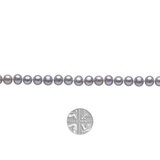 6-7mm Cultured Freshwater Grey Pearl Necklace, 18ct White Gold