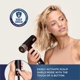 Lifestyle image of Shark SpeedStyle Pro 3-in-1 High-Velocity Hair Dryer System with scalp shield