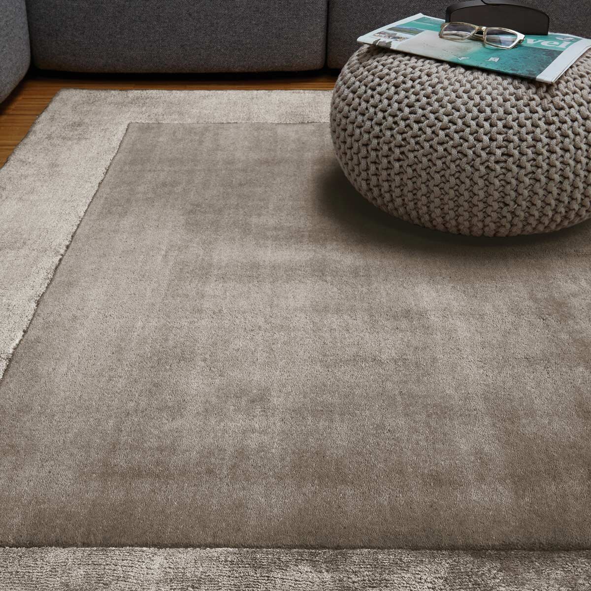 Asiatic Ascot Rug in 2 sizes, Taupe