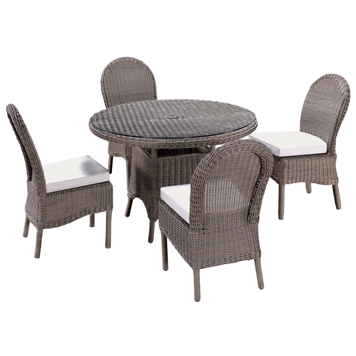 Akula Living Colonial 5 Piece Round Dining Set