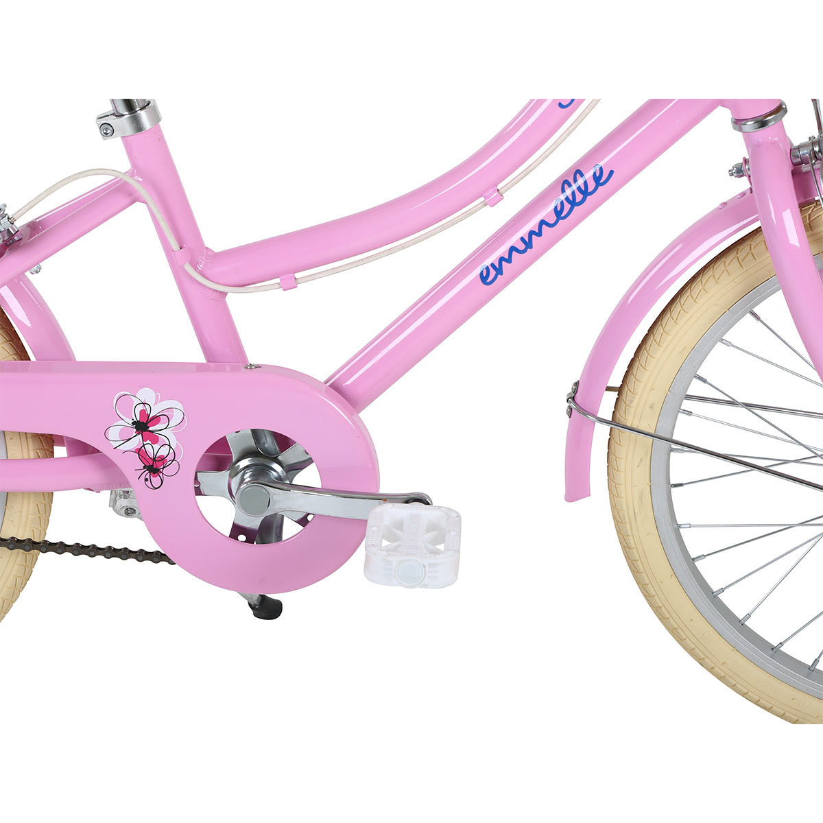 Emmelle 20 inch Girls Heritage Snapdragon Bike Pink/Biscuit Classic Retro Design 