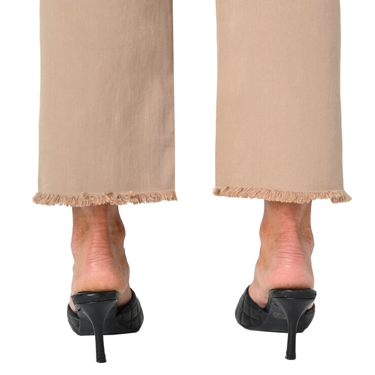 Briggs Ladies Twill Wide Leg Pant in Taupe