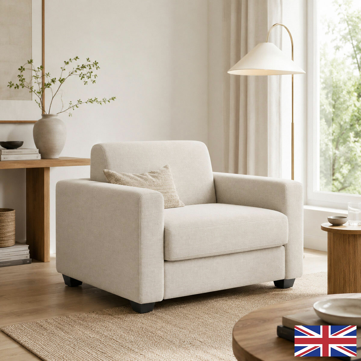 Lucas Natural Fabric Snuggler Sofa Bed Lucas Natural Fabric Snuggler Sofa Bed
