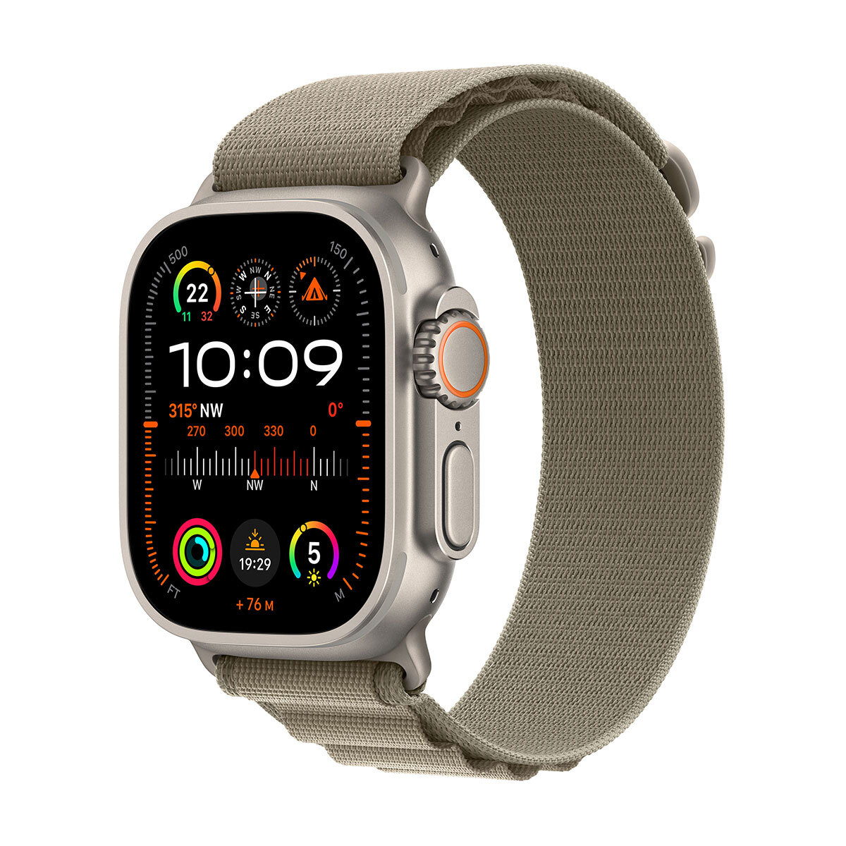 Buy Apple Watch Ultra GPS + Cellular, 49mm Titanium Case with Olive Alpine Loop at costco.co.uk