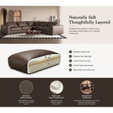 Simon Li Westbrook Brown Leather Corner Sofa