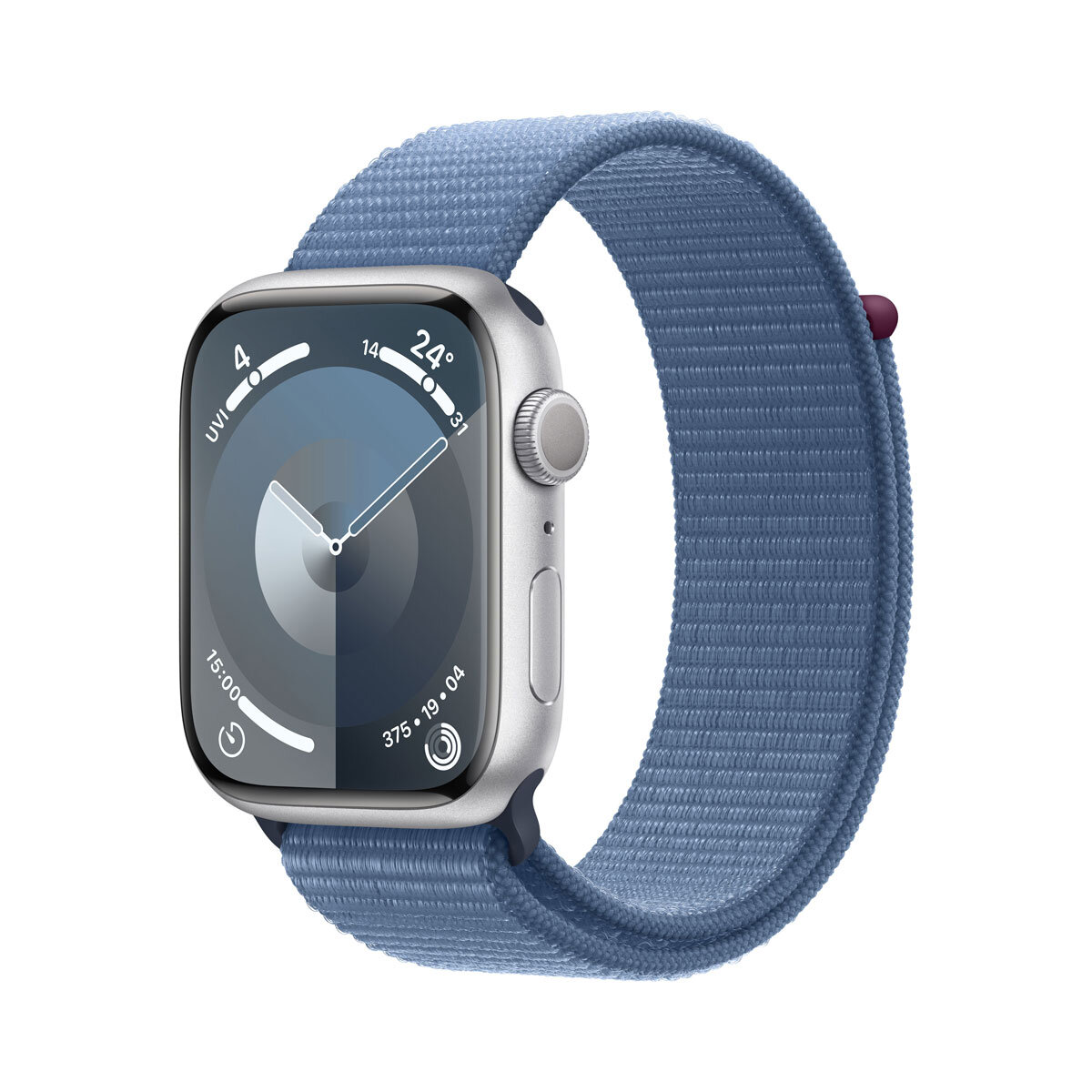 Buy Apple Watch Series 9 GPS, 45mm Silver Aluminium Case with Winter Blue Sport Loop S/M, MR9F3QA/A @costco.co.uk