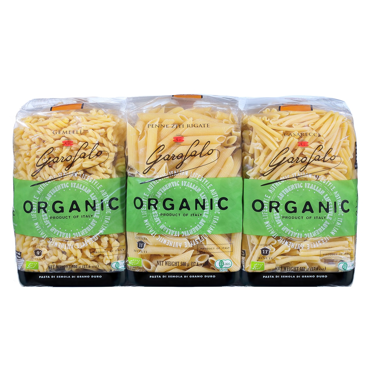 Garofalo Organic Pasta Variety Pack, 6 x 500g Costco UK