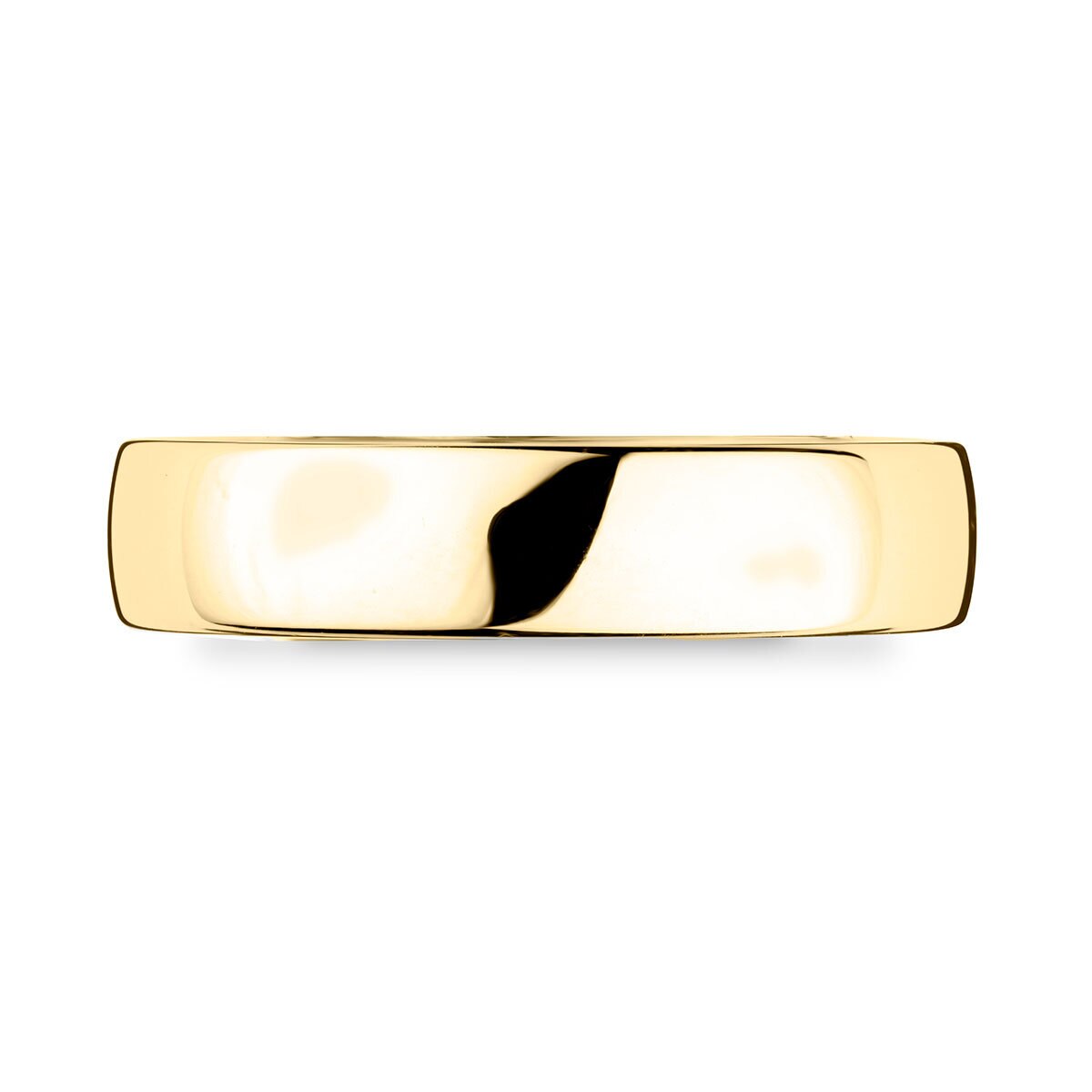 5.0mm Basic Light Court Wedding band. 18ct Yellow Gold