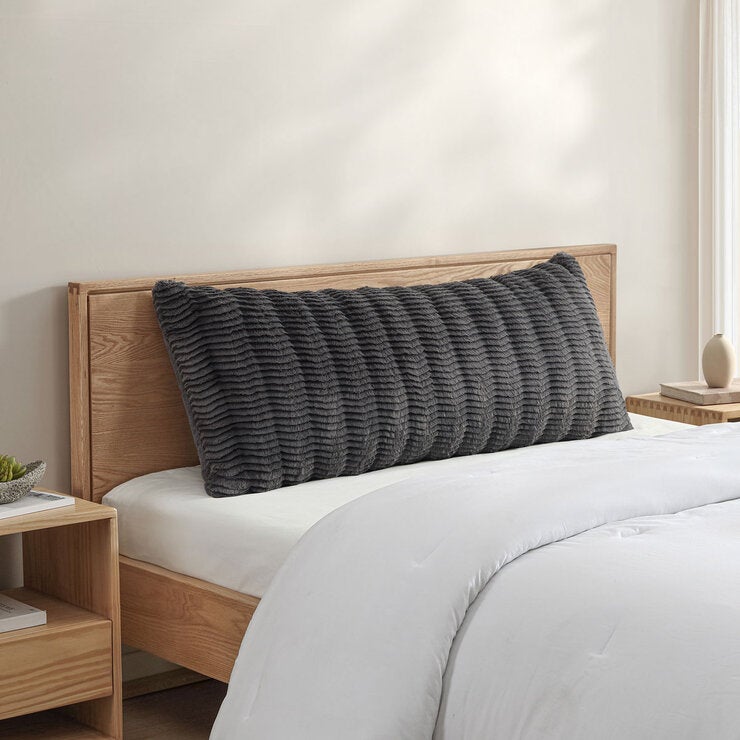 Casual Living Faux Fur Body Pillow in Dark Grey, 50 x 121 cm Casual Living Faux Fur Body Pillow in Dark Grey, 50 x 121 cm