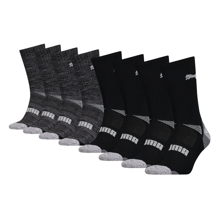 Puma No Show Men's Socks, 8 Pack in Charcoal, Size 9-11