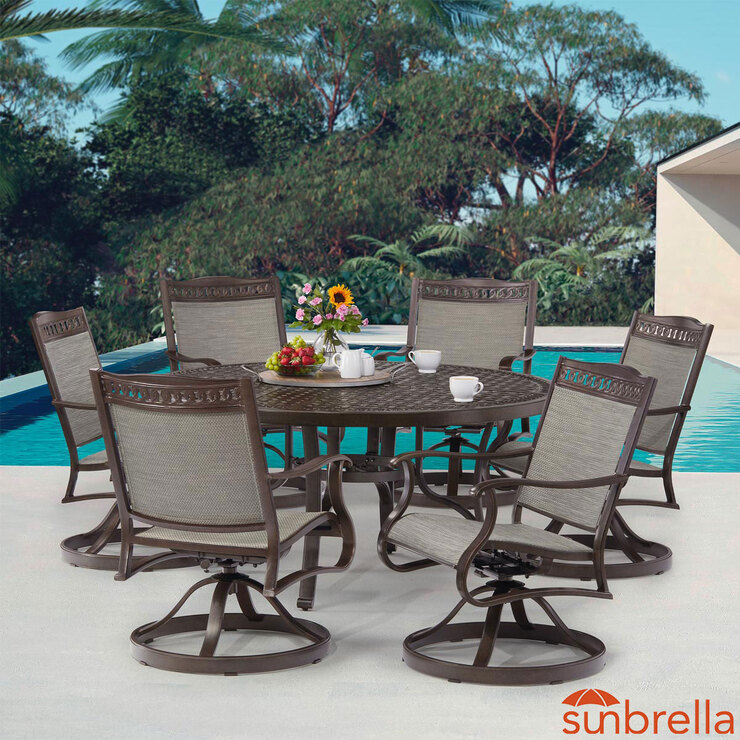 Agio Cullman 7 Piece Sling Dining Set, Costco Patio Furniture Out Of Stock